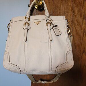 Prada 2-Way White Leather Bag